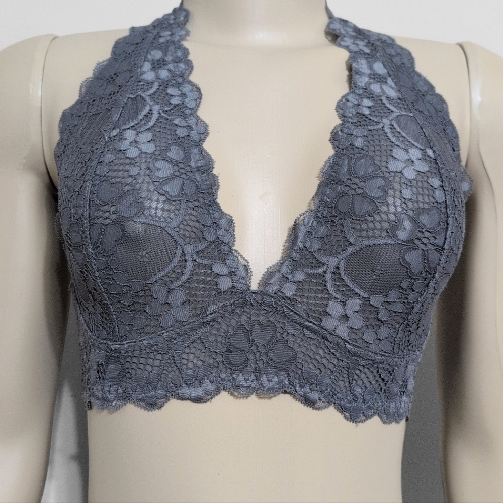 Free People Lace Halter Bralette